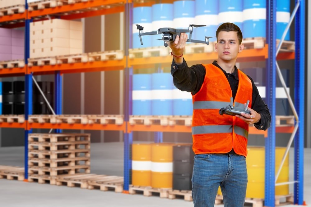 A,Drone,To,Search,For,Item,In,Warehouse.,Male,Drone