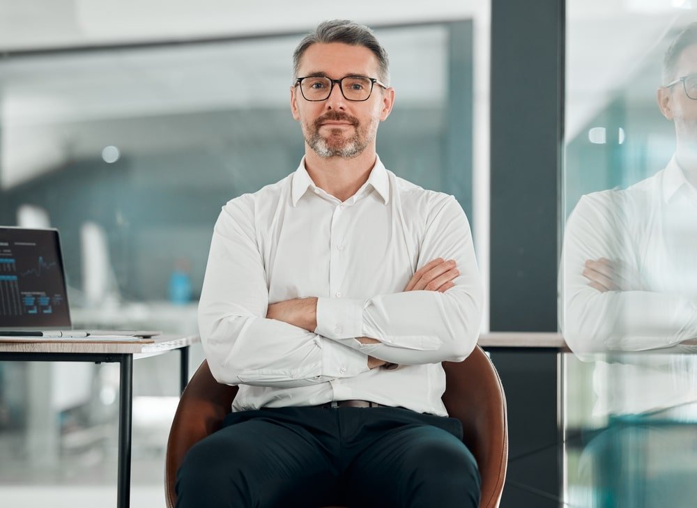 Crossed,Arms,,Serious,And,Portrait,Of,Businessman,In,The,Office